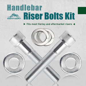 Kit de boulons de rehausseur de guidon avec rondelles et caches - filetage 1/2"-13 pour Harley-Davidson – photo 3/6