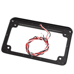 Cadre de plaque d'immatriculation noir avec clignotants LED intégrés, universel moto - vue 2