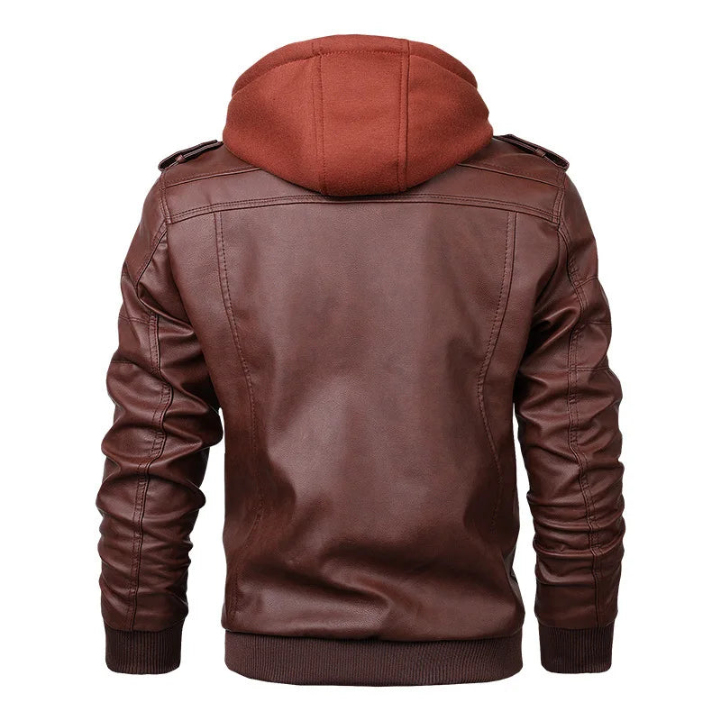 Blouson moto rétro à bandes réfléchissantes - vue - vue 2