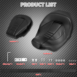 Selle Two-Up Conducteur/Passager avec Dossier Avant - Harley-Davidson Touring 2009 et plus – photo 5/9