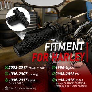 Revêtements de poignées de guidon - Harley-Davidson Touring, Dyna, Sportster, Softail 1995-2017 – photo 2/6