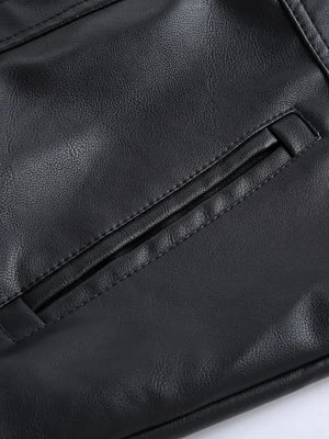 Blouson cuir homme style motard - vue - vue 5