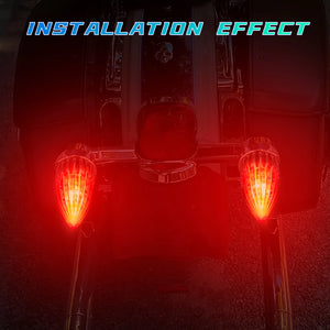 Coque de clignotant chromée style supersonique avec lentille orange pour Harley-Davidson - vue 6