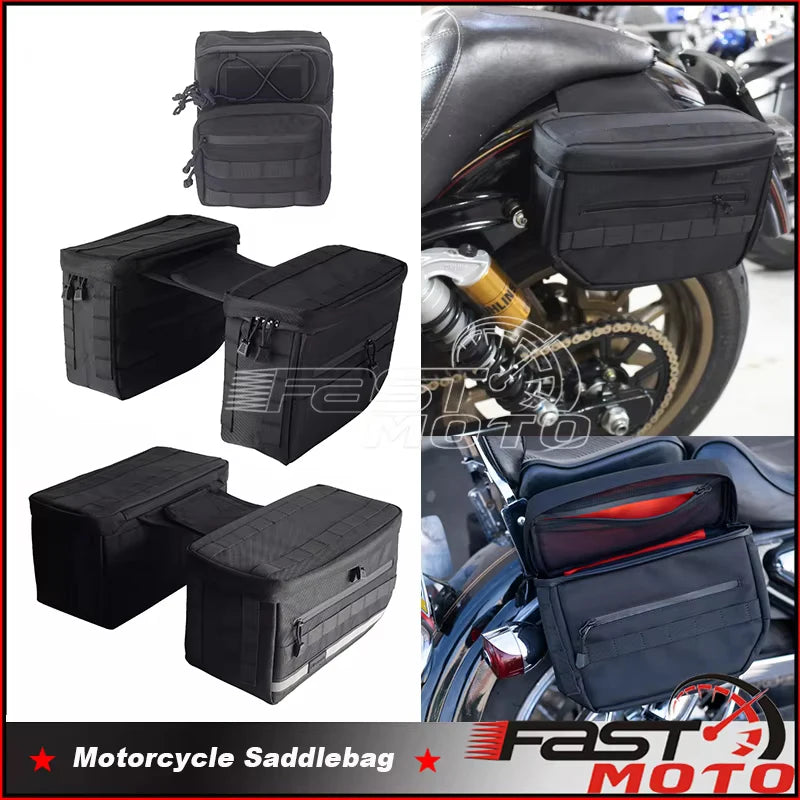 Sacoches de Voyage et Sacoche de Guidon en Nylon Balistique pour Harley Softail - vue 2