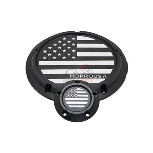 Derby cover noir gravé pour Harley Touring Softail Dyna - vue 5