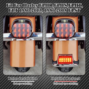 Feu de Garde-boue Arrière LED (Fender Tip) Fumé/Ambre/Rouge - Harley-Davidson Touring Road King, Softail 1980-2013 – photo 3/9