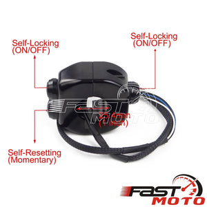 Commutateur de guidon noir et chromé pour moto café racer - vue 11