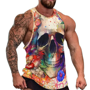 Débardeur crâne 3D oversize homme - vue 15