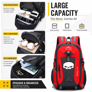 Sac à dos moto noir 40L style Harley-Davidson - vue 5