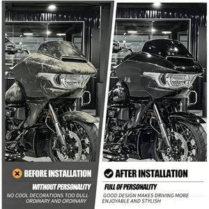 Kit de carénage avant noir pour phare de Harley-Davidson Road Glide - vue 2