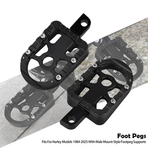 Marchepieds/repose-pieds passager arrière pour Harley-Davidson Sportster, Touring, Road Glide, Dyna et Softail FL – photo 11/12
