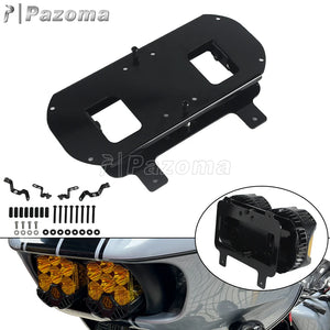 Support de phare noir Pazoma pour Baja Designs LP6 sur Harley-Davidson Road Glide - vue 1