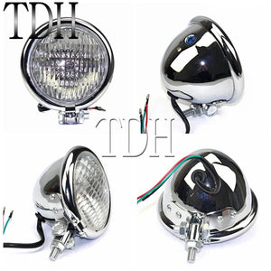 Phare rétro 4,5 pouces pour Harley chopper bobber - vue 4