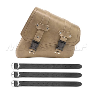 Sacoche cavalière en cuir PU noir pour Harley Sportster XL 883 - vue 8