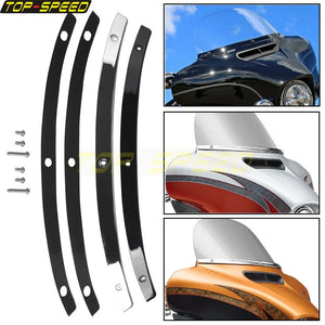 Bandeau chromé de garniture de pare-brise pour moto Harley-Davidson Touring - vue 2