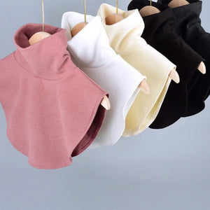 Faux col tricoté noir effet col roulé pour femme - vue 1