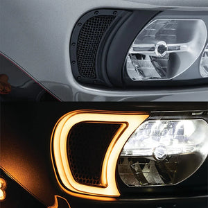 Feux LED d'Accent de Calandre de Phare Fumé - Clignotants Intégrés pour Harley-Davidson Road Glide 2015 et plus récent – photo 4/7