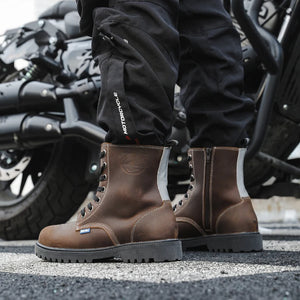 Boots moto homme en cuir - vue 4