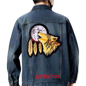 Grand écusson dorsal brodé style biker moto pour blouson - vue 39