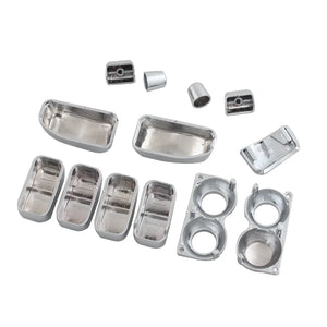 Capuchons de boutons de commodo chromés pour Harley Touring - vue 4