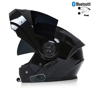 Casque moto modulable noir avec double écran - vue 8