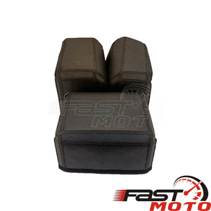 Doublure intérieure en cuir marron pour top case de moto - vue 5