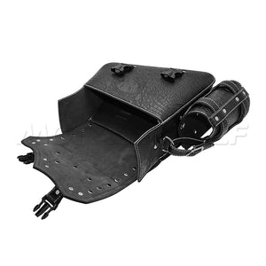 Sacoche de bras oscillant noire fixée sur le bras oscillant d'une Harley-Davidson - vue 6