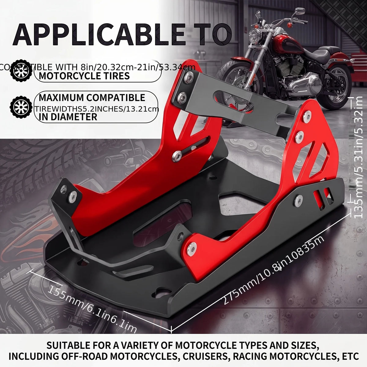 Cale-roue moto pliable pour Harley toutes familles - vue 2