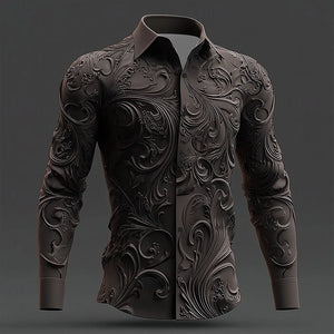 Chemise homme imprimé tête de mort - vue de face - vue 3