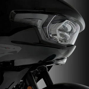 Feux de Carénage LED GOAT-E Chrome ou Noir, Ambre/Blanc pour Harley Road Glide – photo 4/8