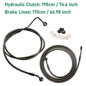 Kit Câble d'Embrayage Hydraulique et Durites de Frein Supérieures pour Guidon Surélevé (12/14/16\") - Harley-Davidson Touring ABS 2014-2016 – photo 8/12