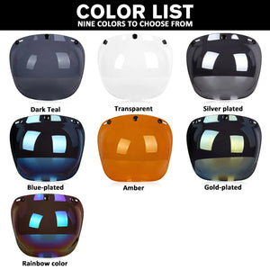 Visière bulle fumée relevable pour casque de moto - vue 3