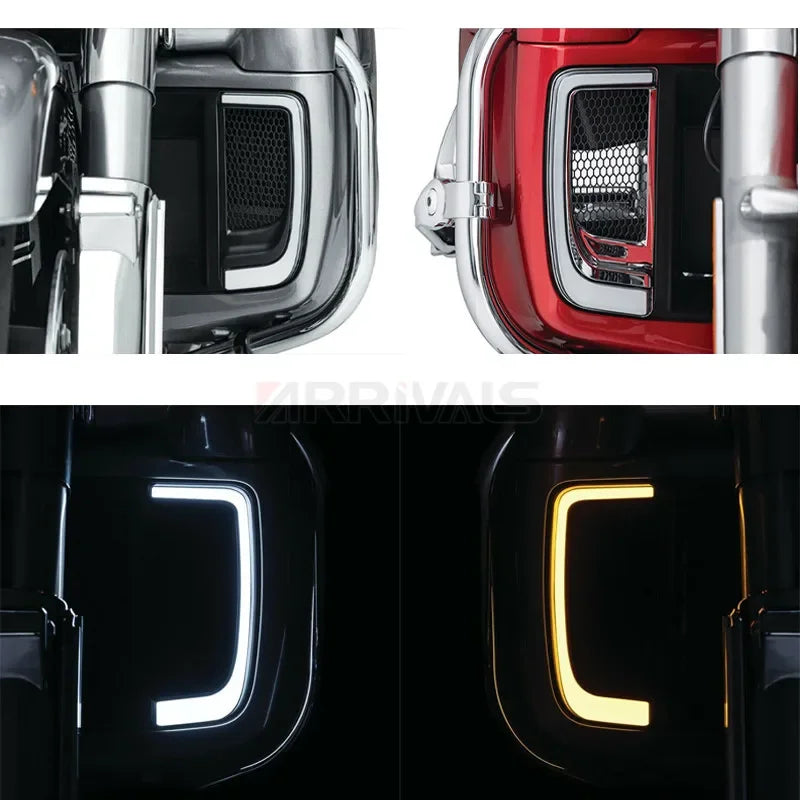 Grille LED de carénage inférieur pour Harley Touring - vue 2
