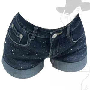 Short simili cuir noir taille basse style rétro Y2K - vue 7