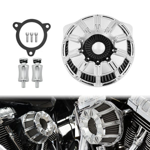 Filtre à air CNC chromé à cornet apparent pour moto Harley-Davidson - vue 8