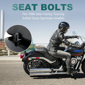 Boulons de Selle Moletés (Filetage 1/4-20) - Harley-Davidson Touring, Softail, Dyna, Sportster 1996 et plus – photo 6/12