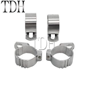 Collier de fourche chromé pour carénage de moto - vue 4