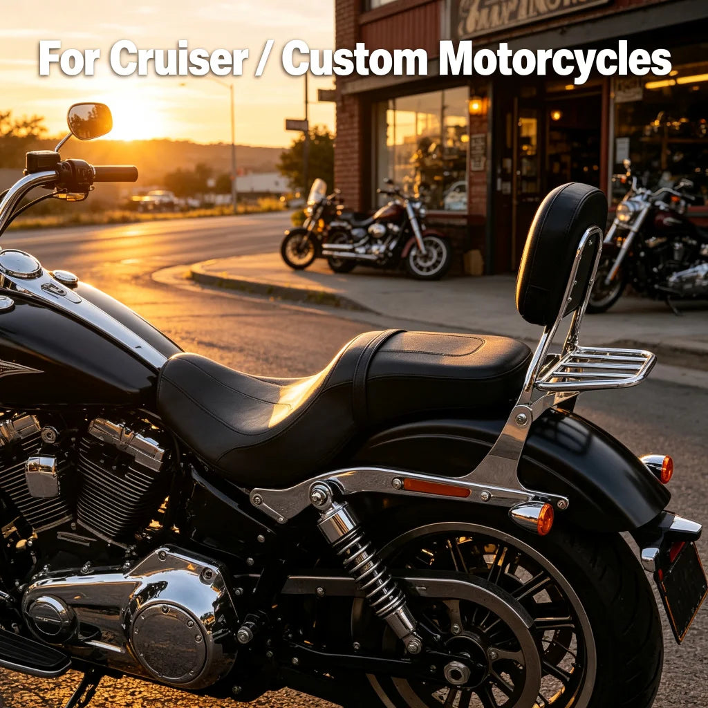 Dossier sissy bar détachable avec porte-bagages pour Harley-Davidson Softail Custom