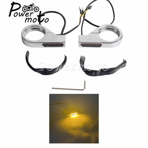 Clignotants LED de fourche 41 mm pour Harley - vue 12