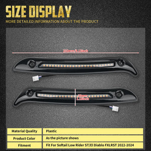 Feux LED clignotant/veilleuse de pare-brise - Harley Softail Low Rider ST FXLRST 2022-2024, El Diablo FXRST 2022 – photo 5/7