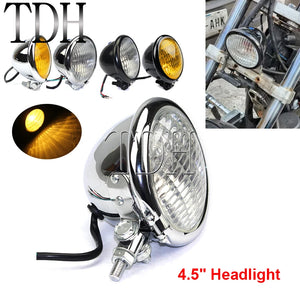 Phare rétro 4,5 pouces pour Harley chopper bobber - vue 1