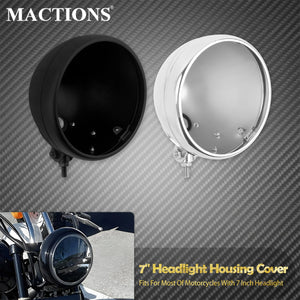 Coque de Phare Rond 7'' à Fixation Basse (Bucket) - Universel Harley-Davidson Softail, Sportster, Touring – photo 1/8