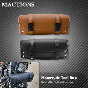 Sacoche Latérale de Selle Noire/Marron (Tool Bag) - Harley-Davidson Touring, Softail, Sportster, Dyna – photo 1/8