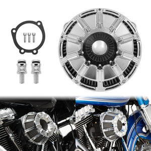 Filtre à air CNC chromé à cornet apparent pour moto Harley-Davidson - vue 7