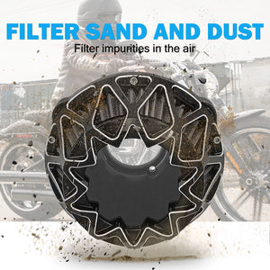 Kit filtre à air exposé noir pour Harley Sportster Dyna Softail Touring - vue 3