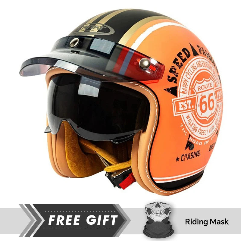 Casque moto jet visage ouvert noir - vue de trois quarts - vue 2
