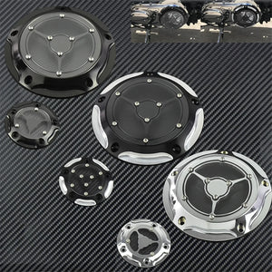 Cache derby et cache timer 5 trous pour Harley Dyna Softail Touring - vue 3
