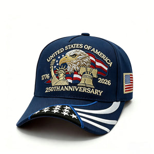 Casquette brodée patriotique avec aigle et drapeau USA - vue 7