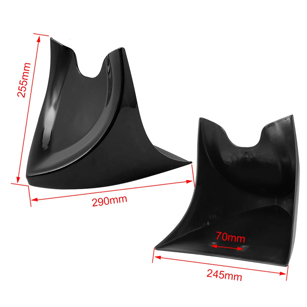 Spoiler avant bas noir en ABS pour moto Harley-Davidson - vue 2