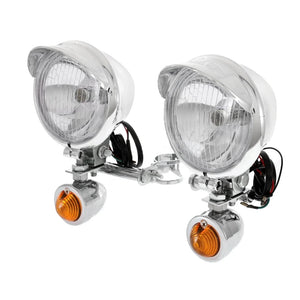 Phares additionnels avec clignotants pour Harley - vue 1